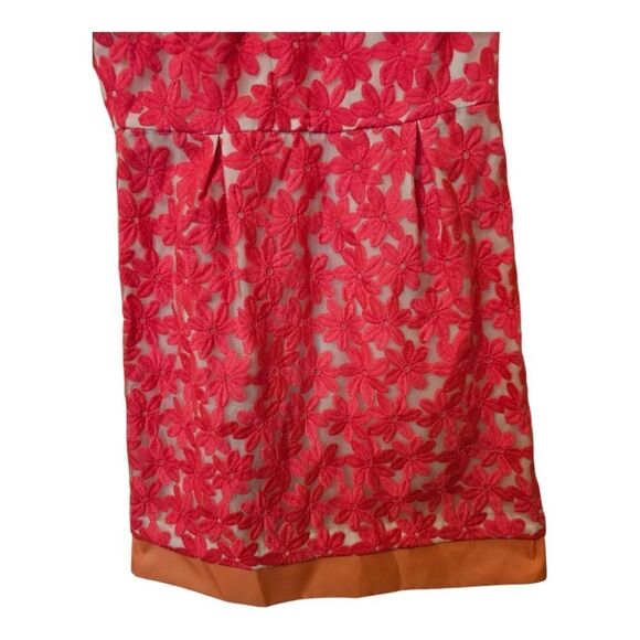 SAIL‎ TO SABLE STS Neon Pink Floral Overlay Dress - Size 8 - Picture 5 of 10